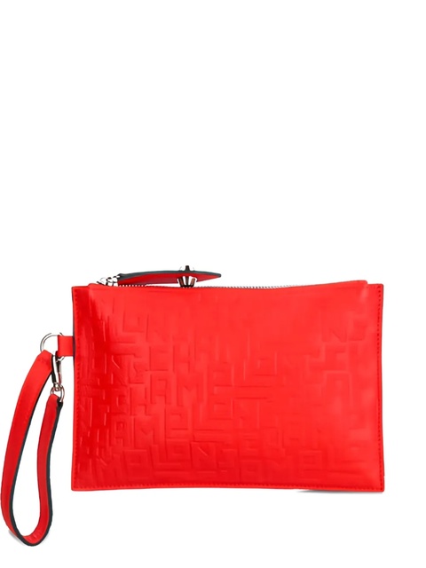 Longchamp leather wristlet clutch bag - Red - zdjęcie produktu nr 1