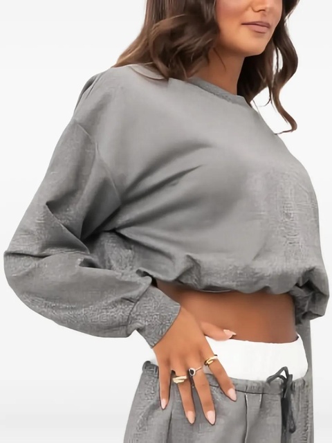 Eleh glitter cinched-waist sweater - Grey - zdjęcie produktu nr 1
