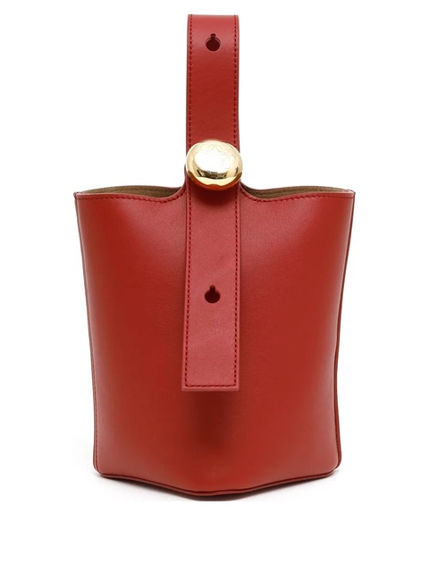 LOEWE mini Pebble bucket bag - Red - zdjęcie produktu nr 1