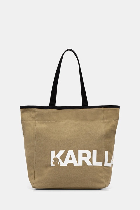 Karl Lagerfeld torebka bawełniana K/ESSENTIAL kolor zielony B1W50050 - zdjęcie produktu nr 1