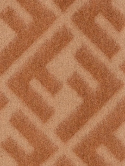 FENDI fringed logo-pattern scarf - Brown - zdjęcie produktu nr 2