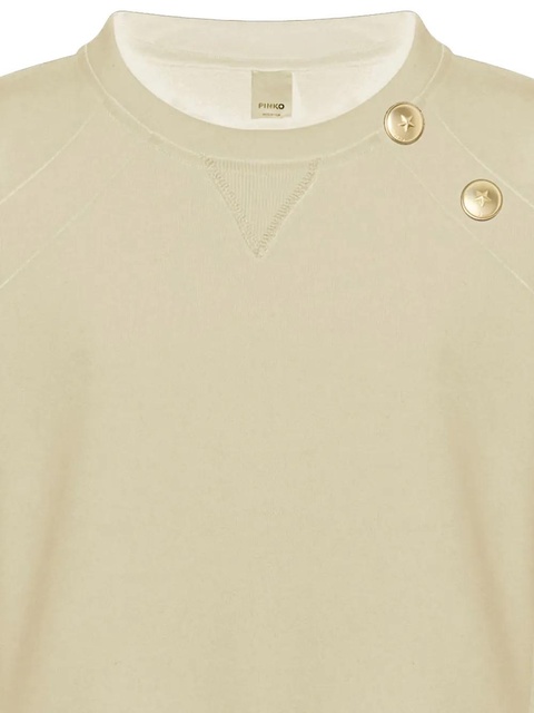 PINKO crew-neck cotton sweater - Neutrals - zdjęcie produktu nr 2