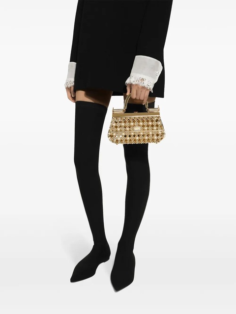 Dolce & Gabbana pearl-embellished caged tote bag - Gold - zdjęcie produktu nr 2