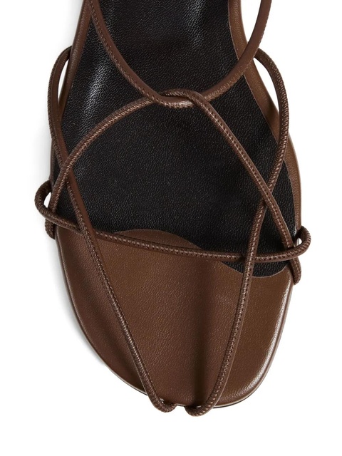 KHAITE 750mm Loulou strappy leather sandal - Brown - zdjęcie produktu nr 2