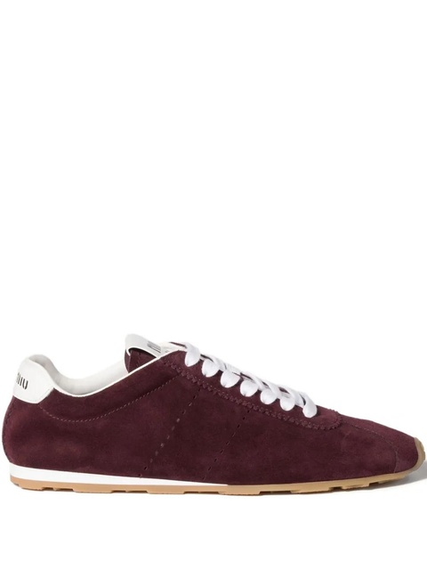 Miu Miu Plume suede sneakers - Red - zdjęcie produktu nr 1