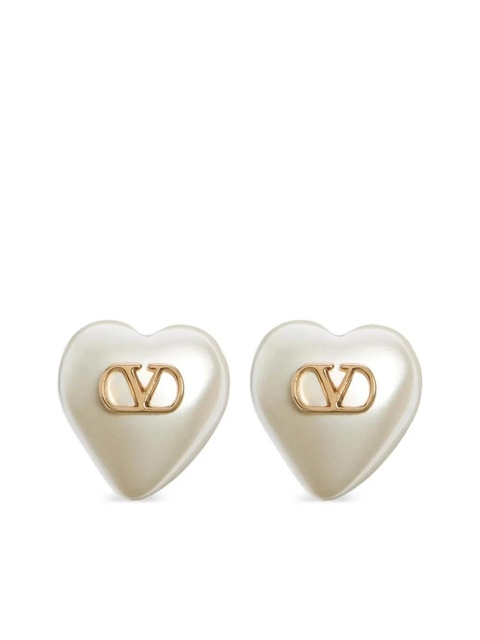 Valentino Garavani Vlogo earrings - White - zdjęcie produktu nr 2