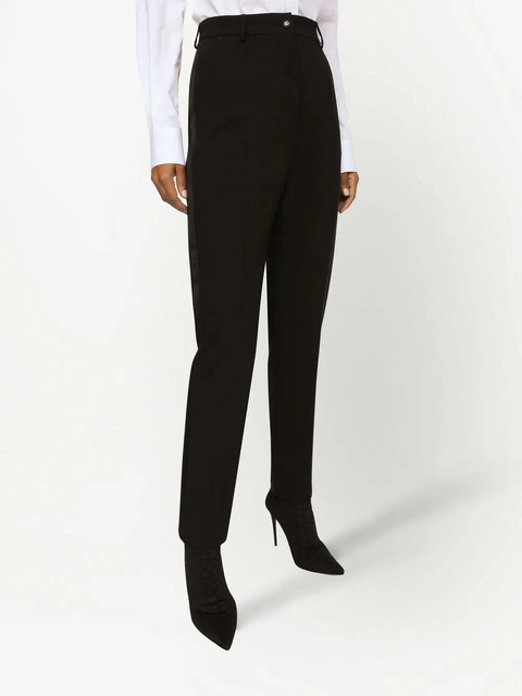 Dolce & Gabbana tuxedo-band tailored trousers - Black - zdjęcie produktu nr 2