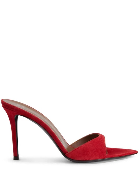 Giuseppe Zanotti 90mm Intriigo mules - Red - zdjęcie produktu nr 1