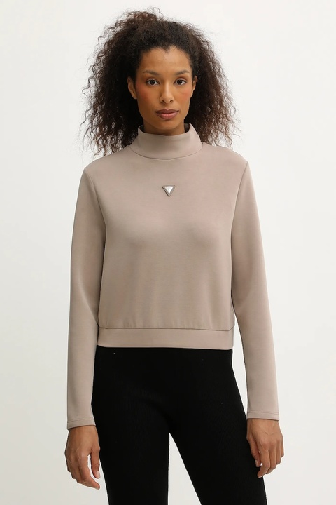 Guess bluza OLYMPE damska kolor beżowy gładka V4YQ05 KCAY2 - zdjęcie produktu nr 1