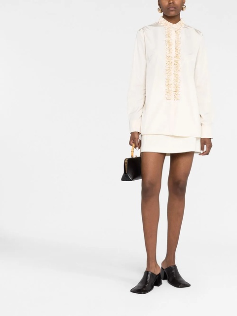 Jil Sander ruffle-trim blouse - Neutrals - zdjęcie produktu nr 1