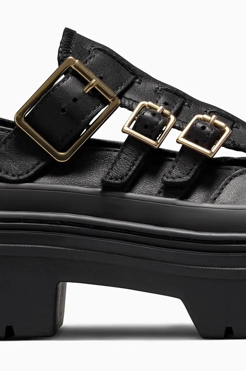 Converse półbuty skórzane Chuck Taylor All Star Lugged Heel MJ damskie kolor czarny na platformie A10616C - zdjęcie produktu nr 2