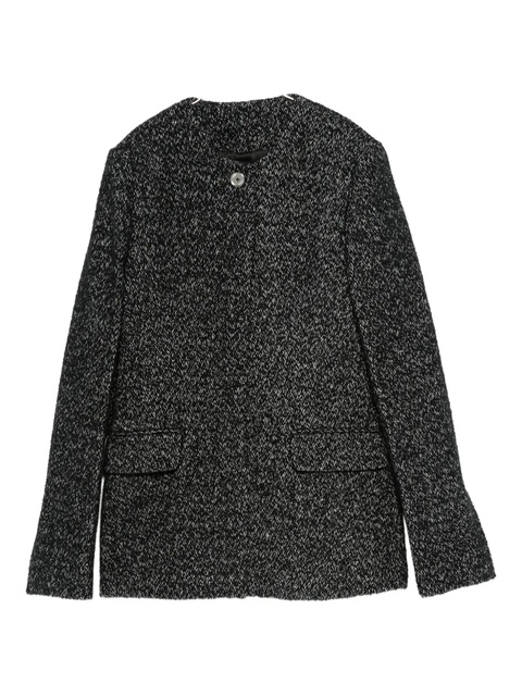 TOTEME cinched speckled jacket - Black - zdjęcie produktu nr 1