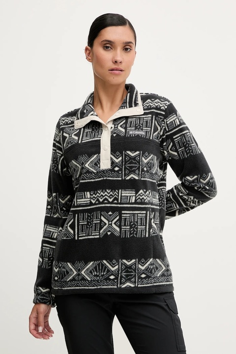 Columbia bluza outdoorowa Benton Springs damska kolor czarny wzorzysta 2085611 - zdjęcie produktu nr 1