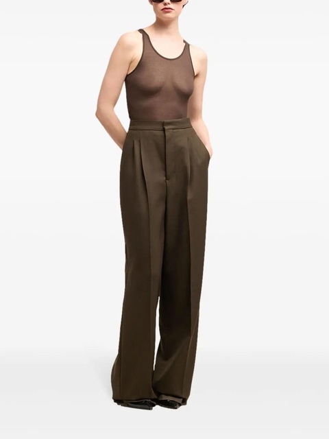 AMI Paris wide-leg wool trousers - Brown - zdjęcie produktu nr 2