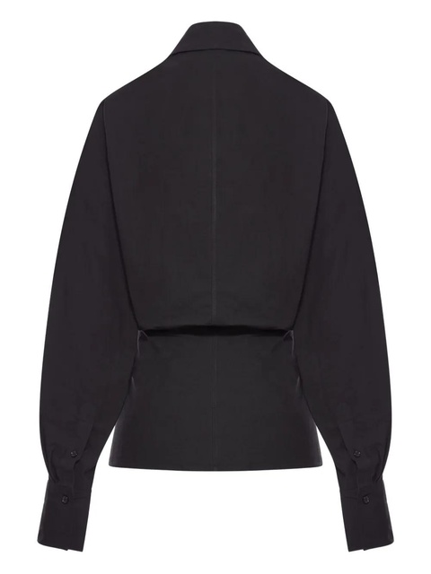 TOTEME asymmetric wrap blouse - Black - zdjęcie produktu nr 2