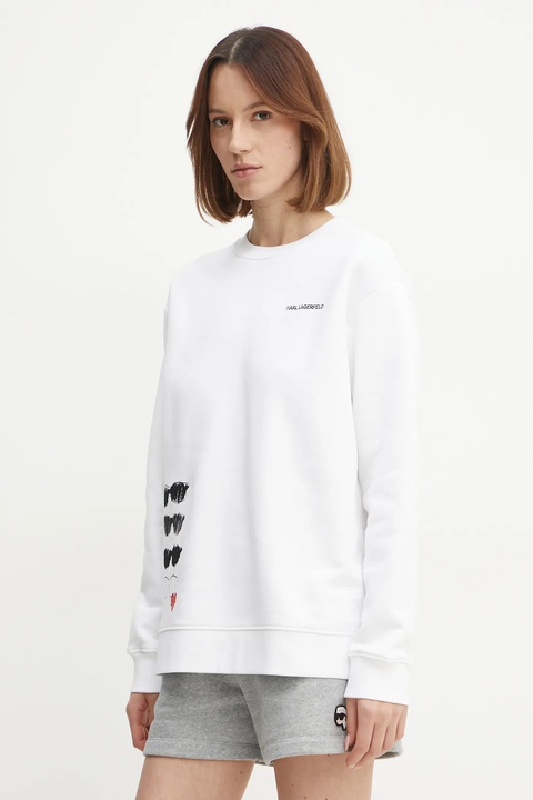 Karl Lagerfeld bluza damska kolor biały z nadrukiem A1W20076 - zdjęcie produktu nr 1