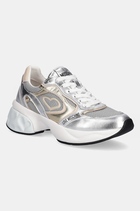 Love Moschino sneakersy kolor srebrny JA15296G1MIQG90A - zdjęcie produktu nr 1