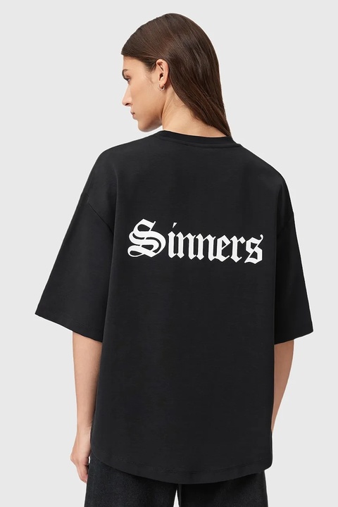 AllSaints t-shirt bawełniany SAINT damski kolor czarny W139JD - zdjęcie produktu nr 1