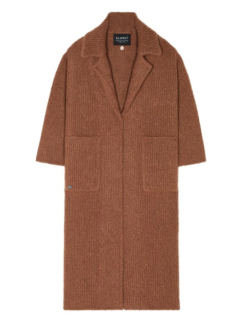 Alanui ribbed belted coat - Brown - zdjęcie produktu nr 1