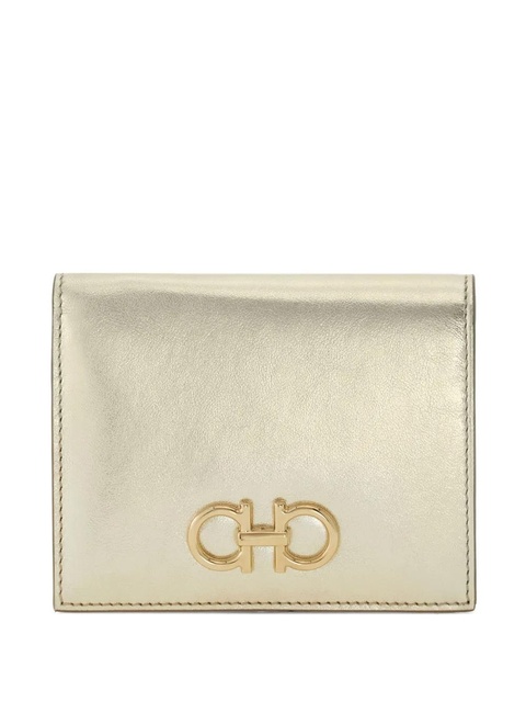 Ferragamo Gancini buckle compact wallet - Gold - zdjęcie produktu nr 1