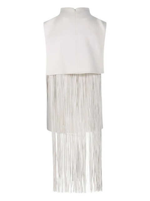 Sportmax fringe-hem sleeveless top - White - zdjęcie produktu nr 1
