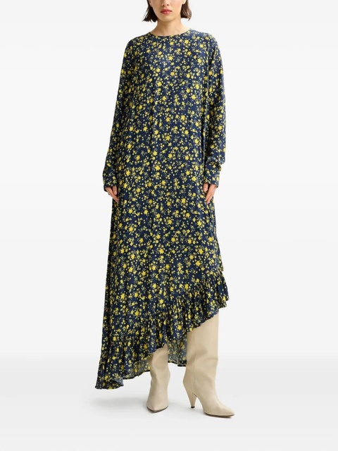 Essentiel Antwerp floral-print ruffled asymmetrical dress - Blue - zdjęcie produktu nr 2