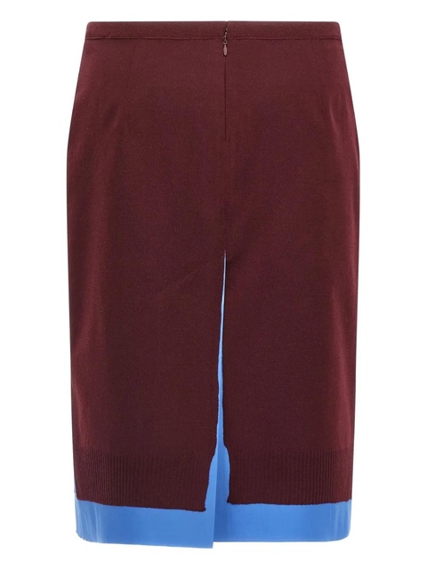 Miu Miu embroidered-logo split midi skirt - zdjęcie produktu nr 2