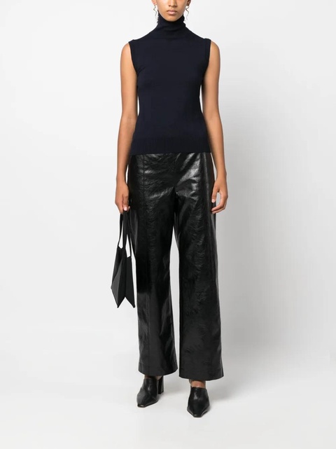 Sportmax roll-neck virgin-wool vest - Blue - zdjęcie produktu nr 1