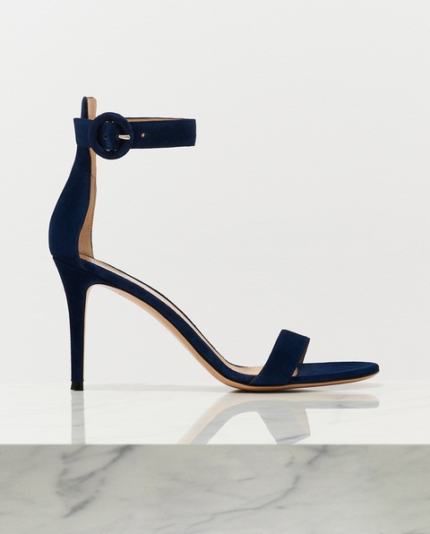 GIANVITO ROSSI - Granatowe sandały Portofino - zdjęcie produktu nr 1