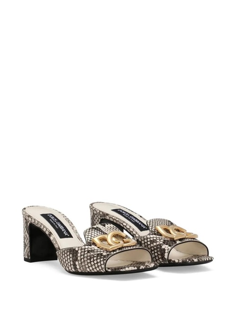 Dolce & Gabbana DG logo leather mules - Neutrals - zdjęcie produktu nr 2