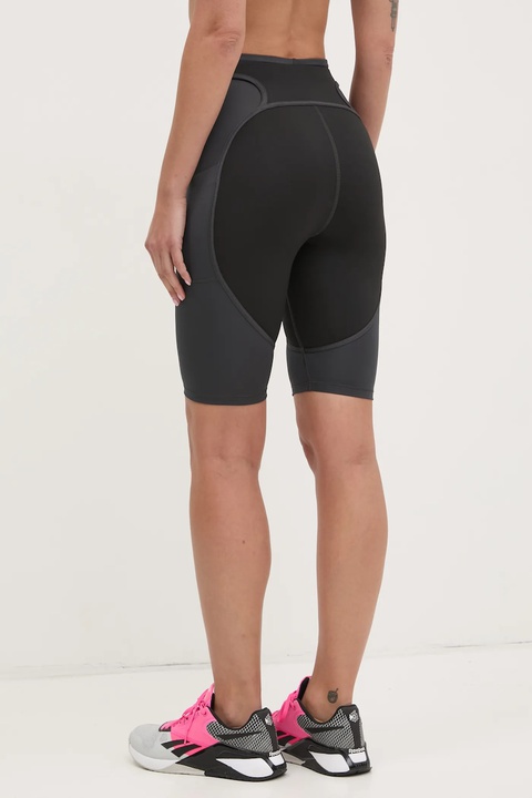 adidas by Stella McCartney szorty treningowe Two-Tone kolor czarny wzorzyste high waist JM0304 - zdjęcie produktu nr 2