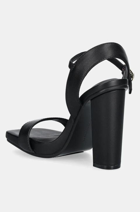 Tommy Hilfiger sandały skórzane HIGH HEEL LEATHER SANDAL kolor czarny FW0FW08534 - zdjęcie produktu nr 2