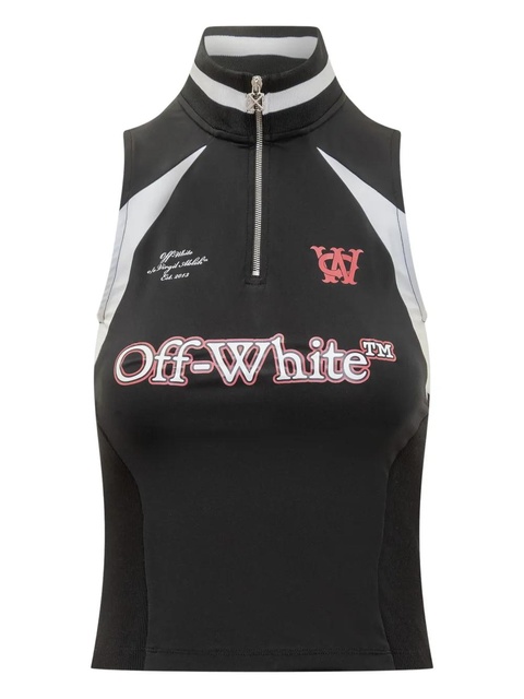 Off-White zip sleeveless polo top - Black - zdjęcie produktu nr 1