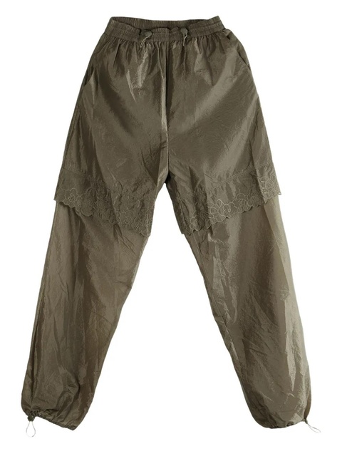 Cecilie Bahnsen Bianca lace-insert trousers - Green - zdjęcie produktu nr 1