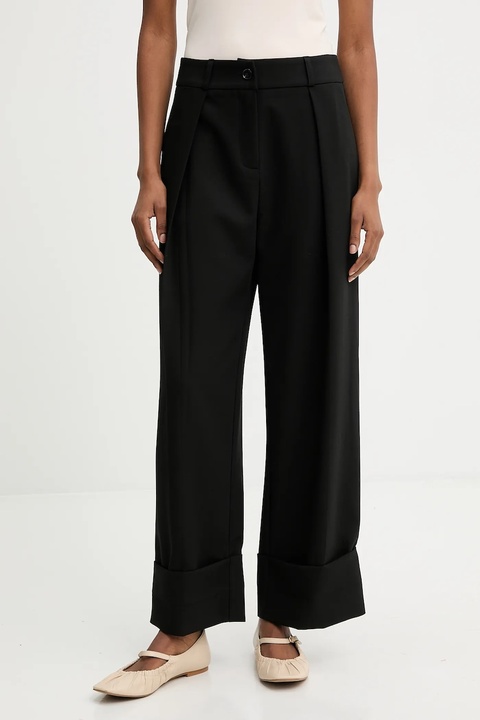 Answear.LAB spodnie damskie kolor czarny proste high waist - zdjęcie produktu nr 1