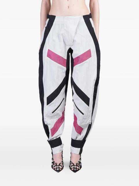 The Attico asymmetrical panelled trousers - White - zdjęcie produktu nr 1