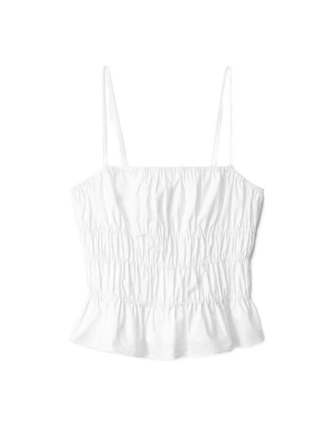 STAUD ruffled-hem top - White - zdjęcie produktu nr 2