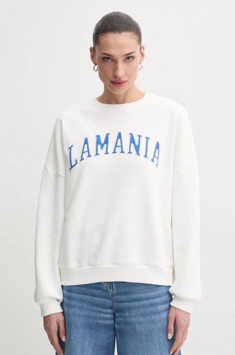 La Mania bluza damska kolor biały z aplikacją URBAN - zdjęcie produktu nr 1