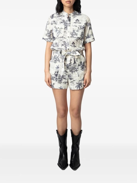 Zadig&Voltaire Tropical Island-print playsuit - White - zdjęcie produktu nr 2