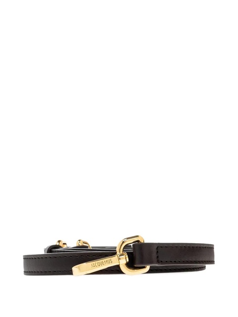Jacquemus Bambino leather-trimmed woven mini bag - Neutrals - zdjęcie produktu nr 1