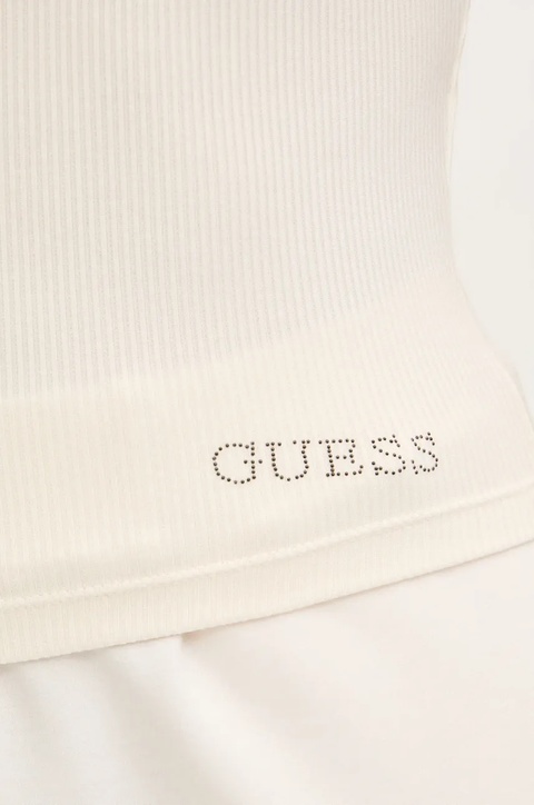 Guess t-shirt TESSA damski kolor beżowy O5GP04 KCDA2 - zdjęcie produktu nr 2