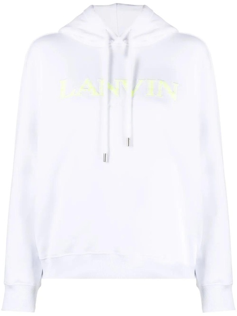 Lanvin embroidered-logo cotton hoodie - White - zdjęcie produktu nr 1