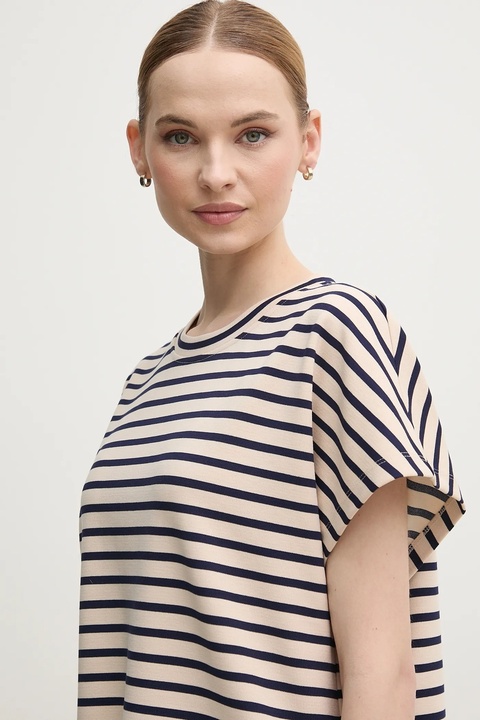 Marc Aurel t-shirt damski kolor beżowy 7677-7000-73858 - zdjęcie produktu nr 1