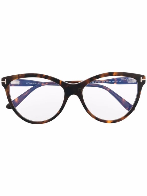TOM FORD Eyewear detachable-frame cat-eye glasses - Brown - zdjęcie produktu nr 1