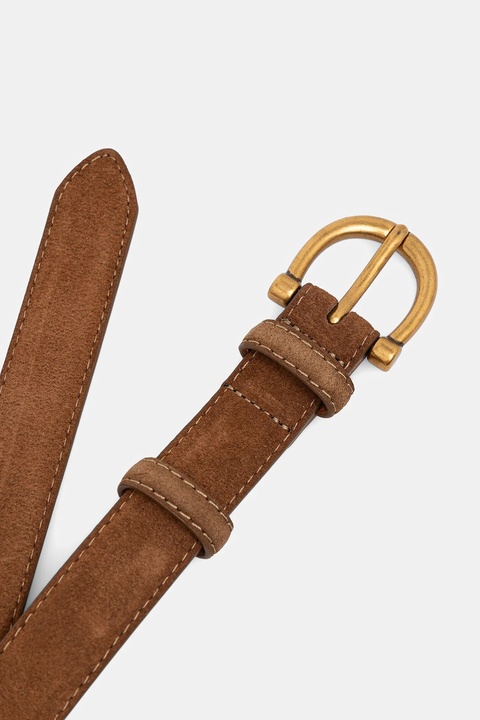 Answear.LAB pasek zamszowy damski kolor brązowy - zdjęcie produktu nr 2