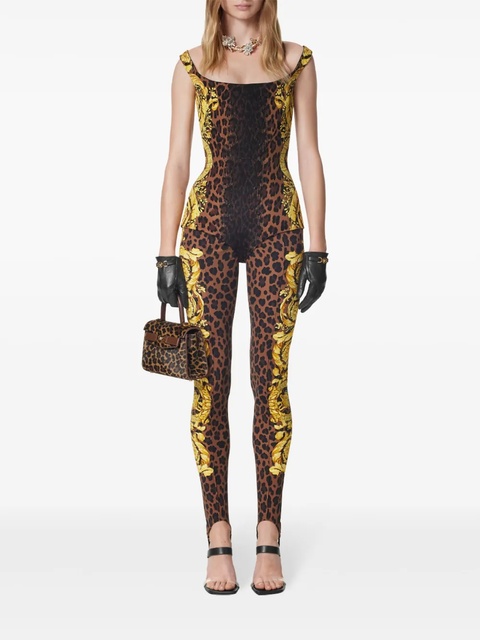 Versace Barocco-print leggings - Brown - zdjęcie produktu nr 2