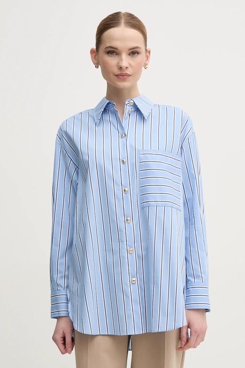Marc Aurel koszula damska kolor niebieski relaxed z kołnierzykiem klasycznym 6277-2000-24780 - zdjęcie produktu nr 1