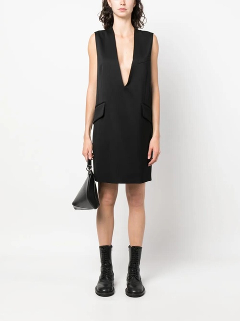 MM6 Maison Margiela V-neck sleeveless dress - Black - zdjęcie produktu nr 2