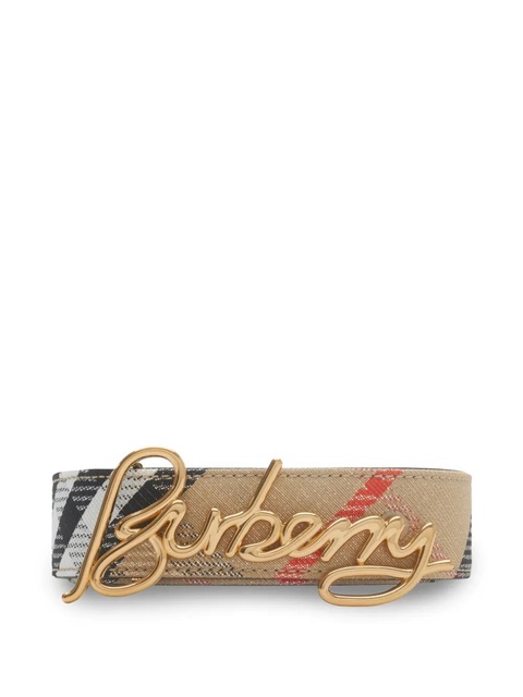 Burberry reversible check signature belt - Neutrals - zdjęcie produktu nr 1