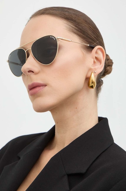 Jimmy Choo okulary przeciwsłoneczne damskie kolor czarny 0JC4002B - zdjęcie produktu nr 1